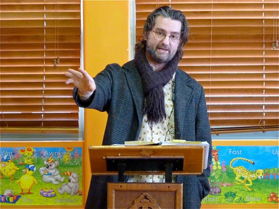 Poet, author and teacher James Laidler at the 2010 Ex-Libris Festival, Port Fairy. (Image courtesy of Ex-Libris).
