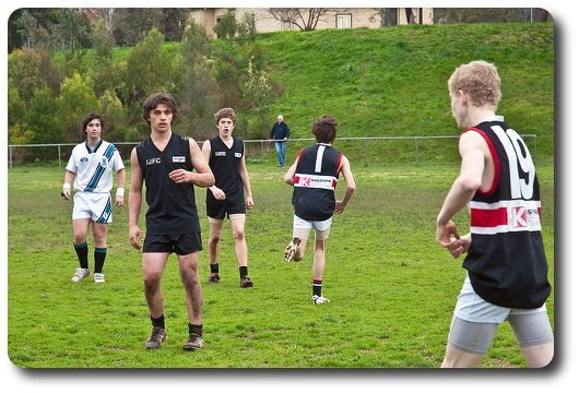 kids playing footy